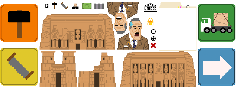 A PNG of Abu Simbel assets